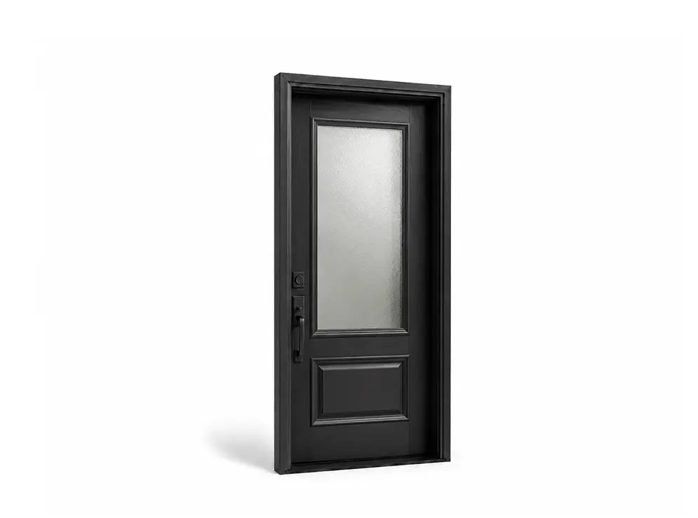 Black Fiberglass Door