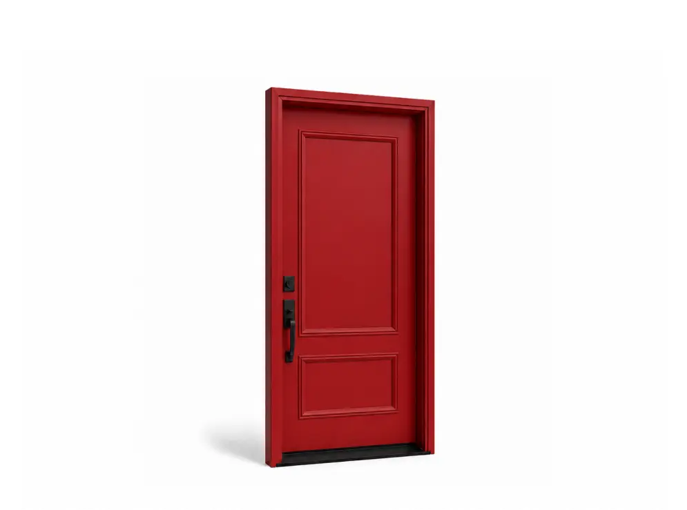 Red Steel Entry Door