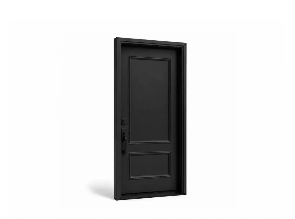 Black Steel Entry Door