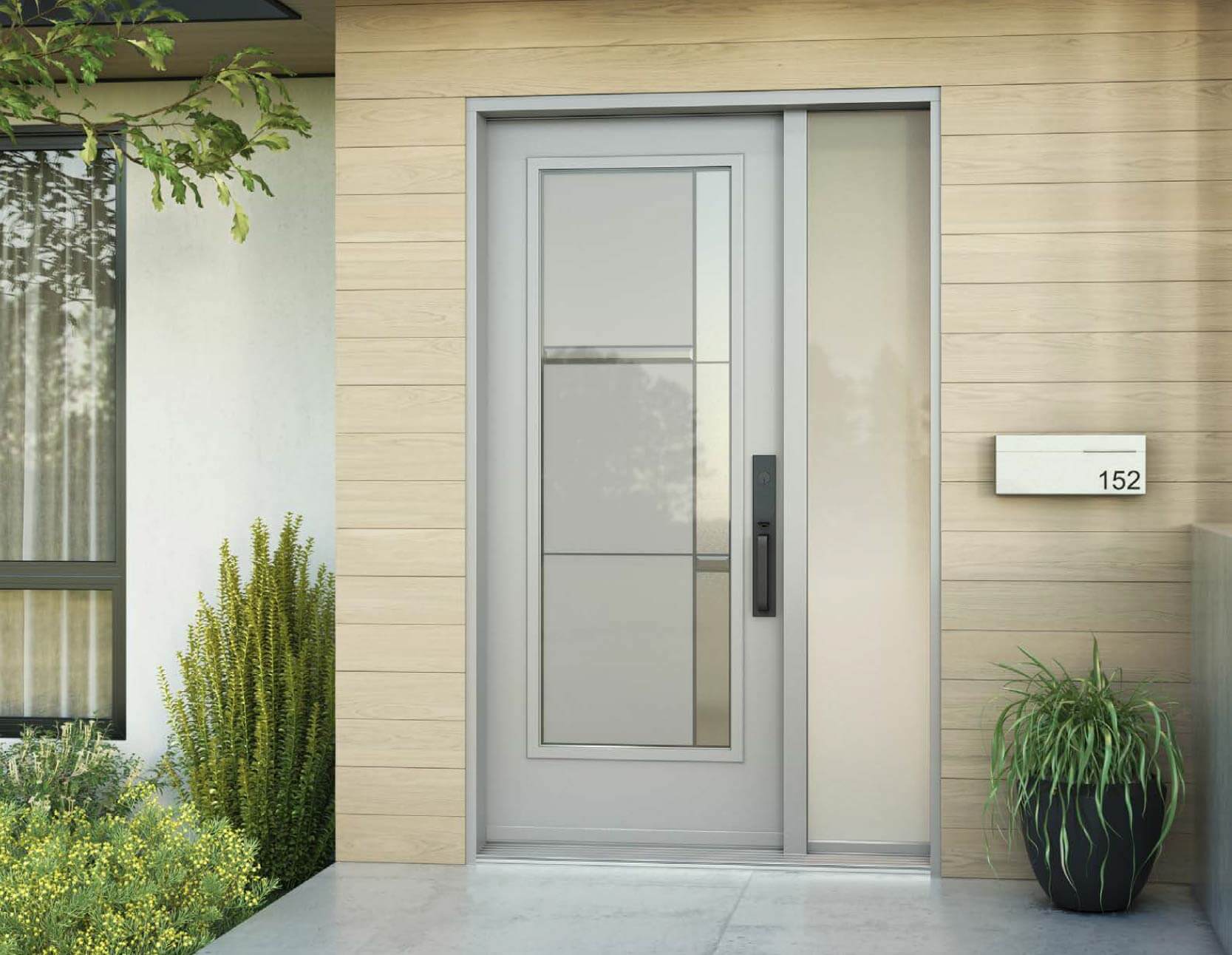 Glass entry doors