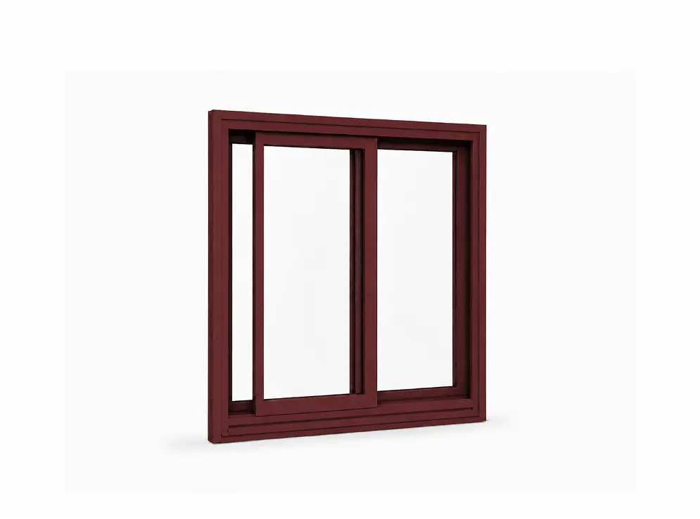 Burgundy Single Slider Window