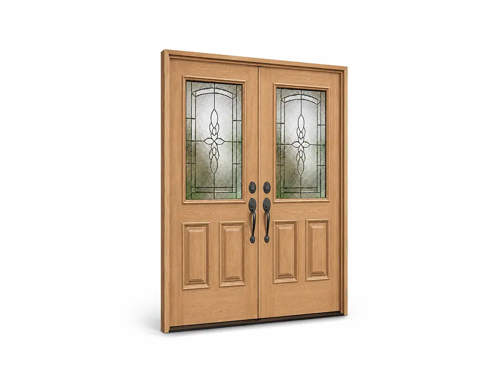 Double Door with Glass Inserts