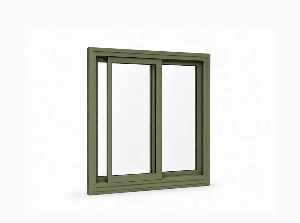 Olive Double Slider Window