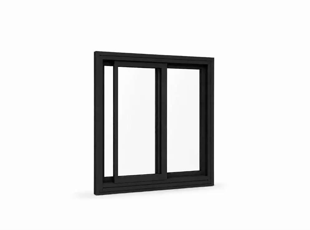 Black Double Slider Window